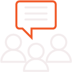 people with speech bubble