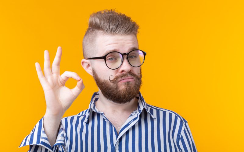 man making okay sign