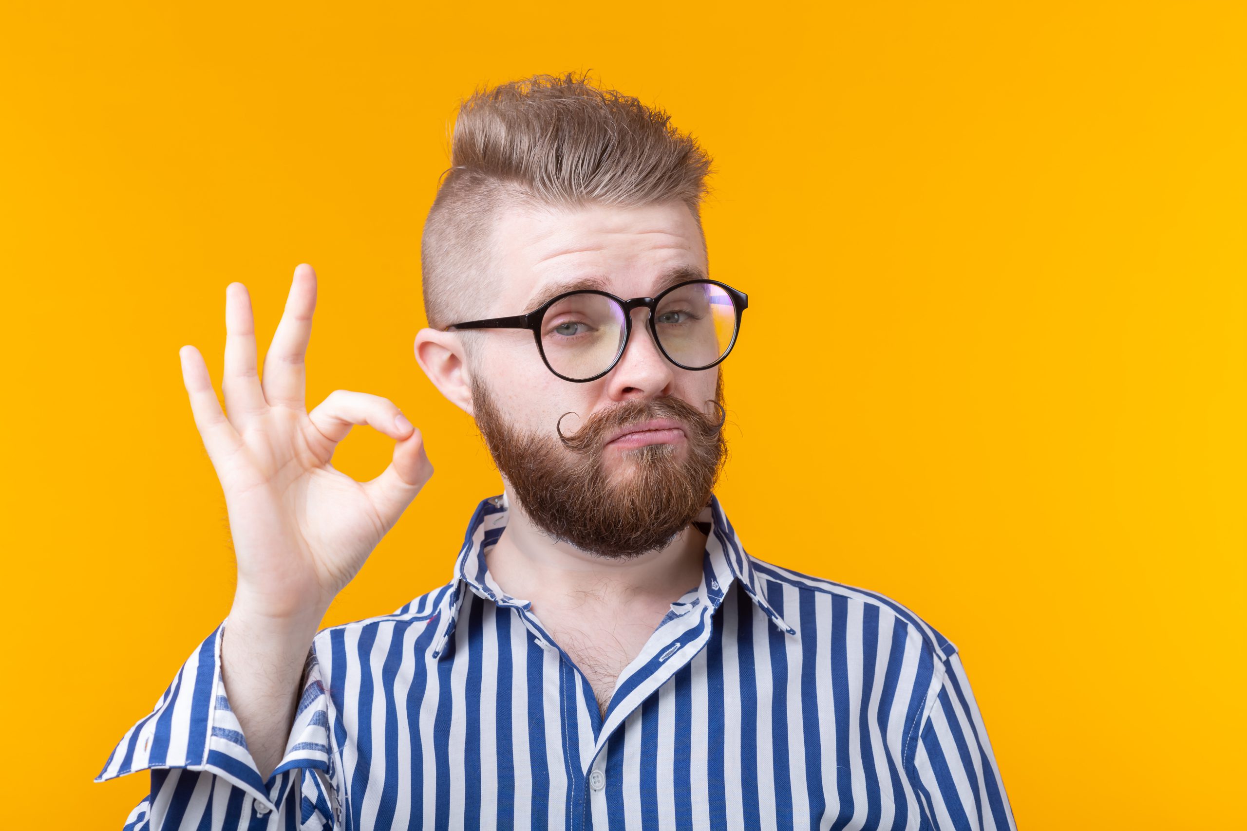 man making okay sign