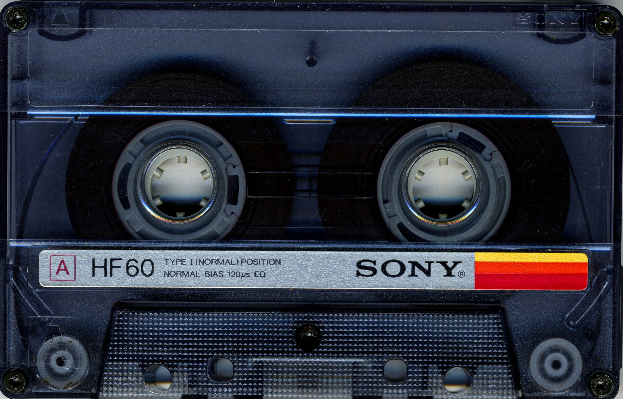 Photo of an audio cassette.